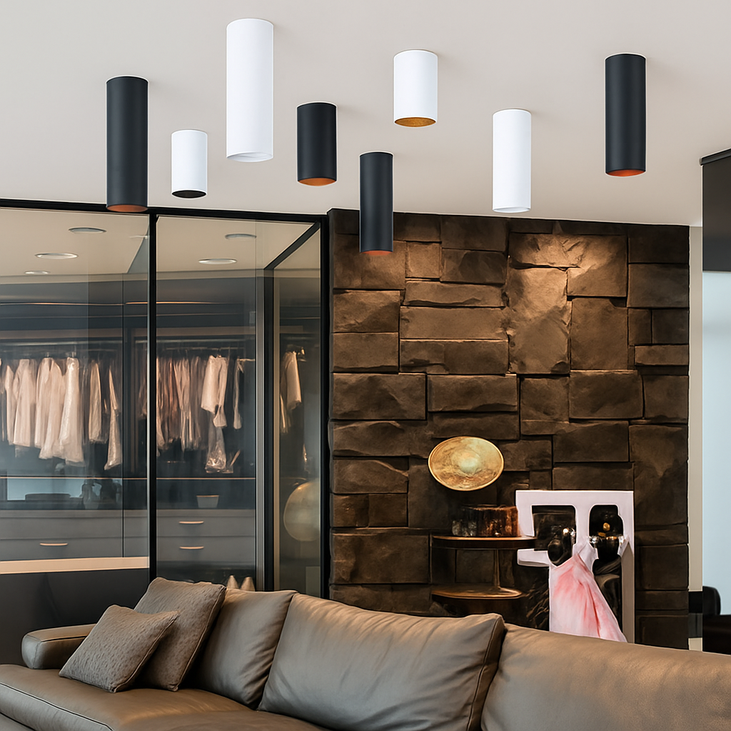 Spot moderne LED rond en aluminium - vue 2 sur 7