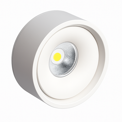 Spot moderne LED rond et encastrable en métal Lory