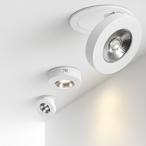 Spot moderne LED rond et orientable Slim - vue 4 sur 7