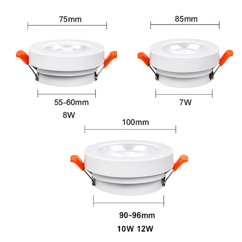 Spot moderne LED rond et orientable Slim - vue 8 sur 7