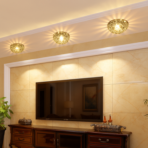 Spot montage en Surface cristal 5 W Led Downlights plafonnier lampes porche lumière pour intérieur chambre éclairage à la maison MJ1016 - vue 2 sur 3