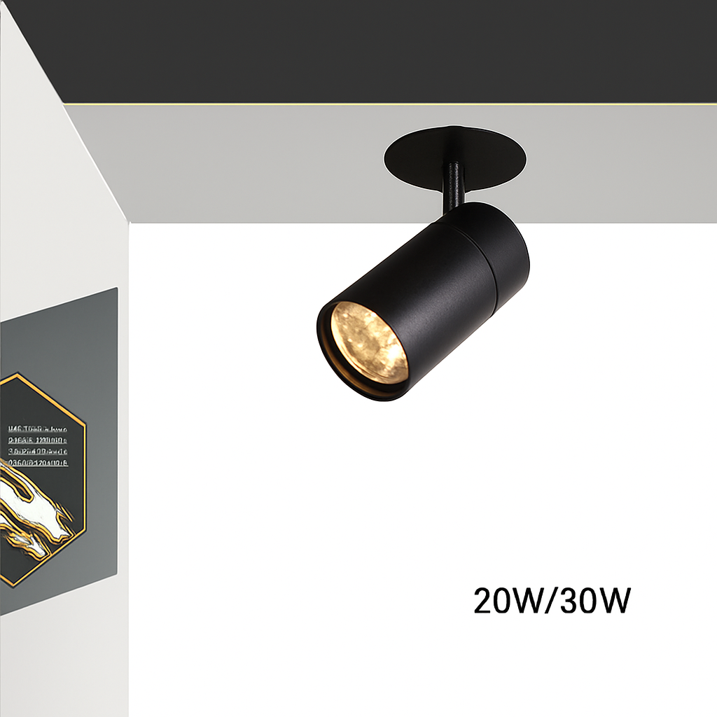 Spot plafond à LED tube directionnel blanc ou noir - vue 5 sur 14
