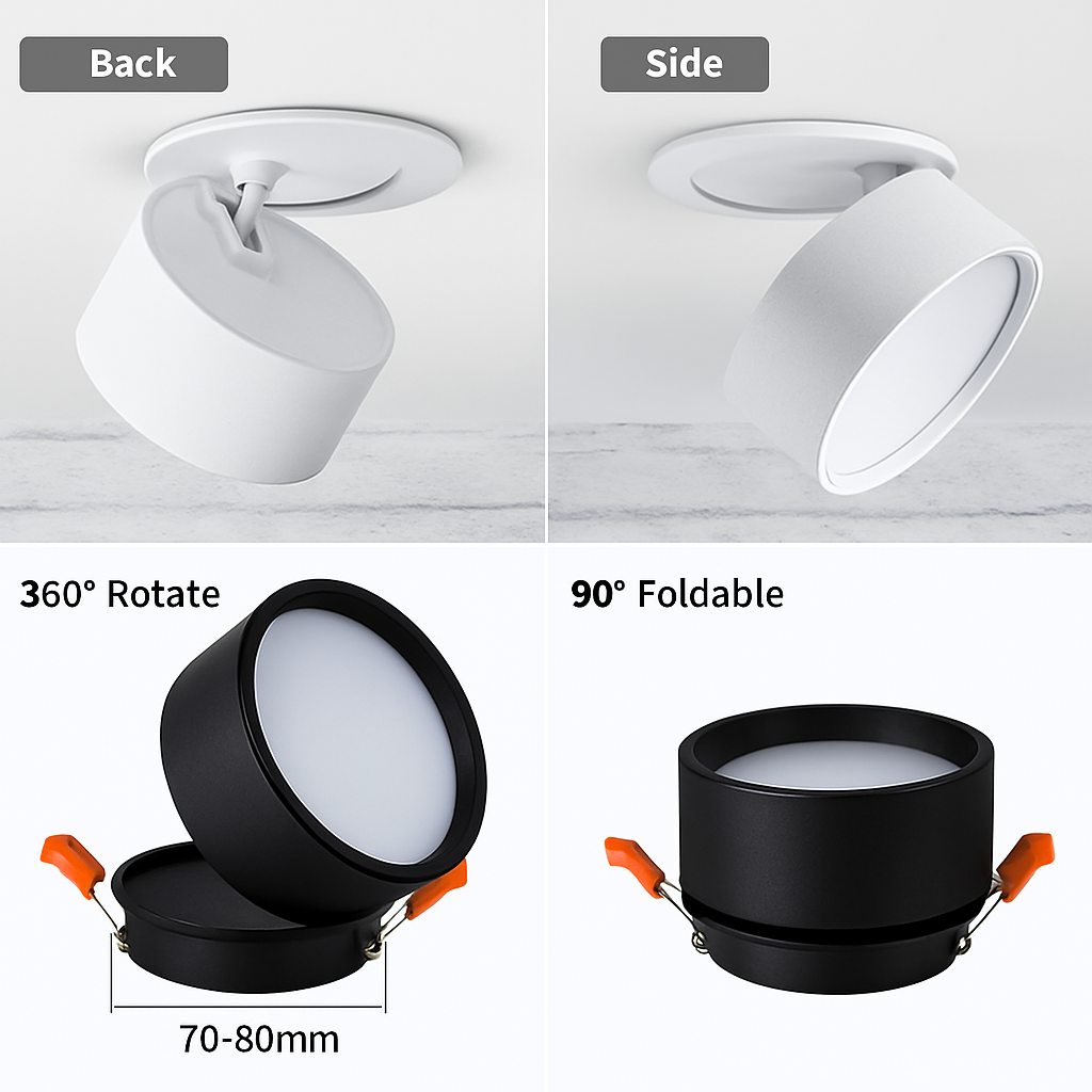 Spot rond LED avec orientation à 360° Light - vue 5 sur 8
