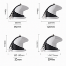 Spot rond à LED pivotable à 360° en aluminium blanc