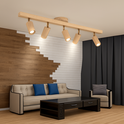 spots en noyer pour éclairage intérieur design élégant - vue 3 sur 16