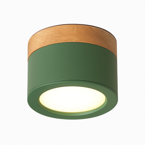 Spots LED cylindrique à base en bois Botimi - vue 2 sur 12
