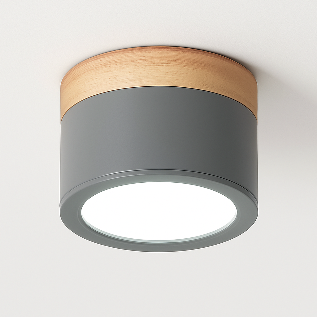 Spots LED cylindrique à base en bois Botimi - vue 11 sur 12