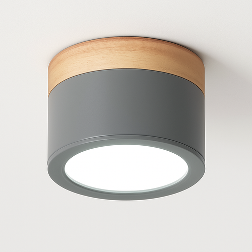 Spots LED cylindrique à base en bois Botimi - vue 12 sur 12