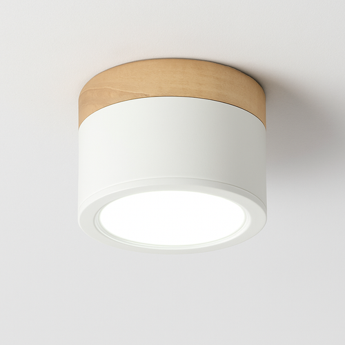 Spots LED cylindrique à base en bois Botimi - vue 4 sur 12