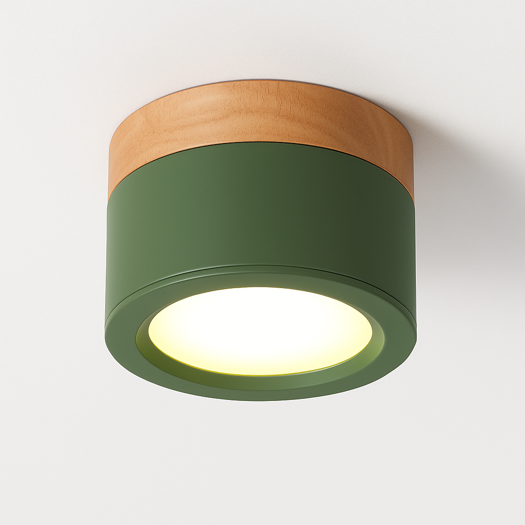 Spots LED cylindrique à base en bois Botimi - vue 6 sur 12