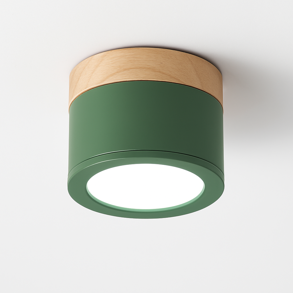 Spots LED cylindrique à base en bois Botimi - vue 8 sur 12