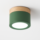 Spots LED cylindrique à base en bois Botimi