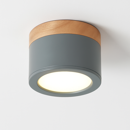 Spots LED cylindrique à base en bois Botimi - vue 10 sur 12