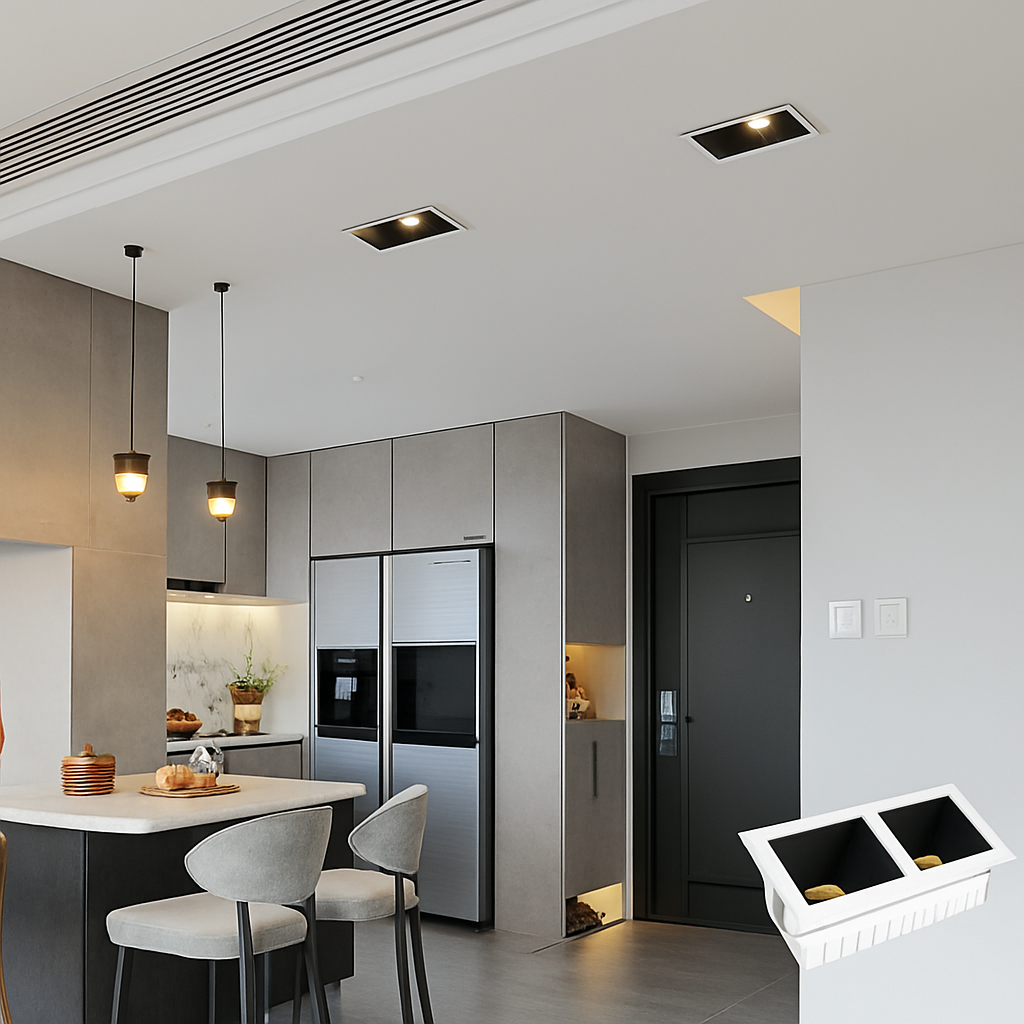 spots led encastrables modernes avec éclairage cob intégré - vue 8 sur 8