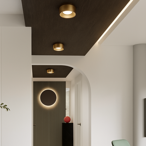 spots nordiques en cuivre led de luxe circulaires - vue 4 sur 9