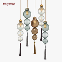 suspension Style chinois vitrail gourde gland lumières Loft salon cuisine Art déco intérieur luminaire