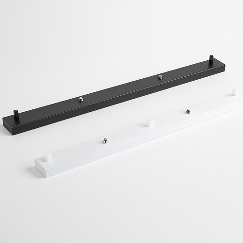 Support socle long suspension jusqu'à 5 trous (noir ou blanc) - vue 5 sur 8