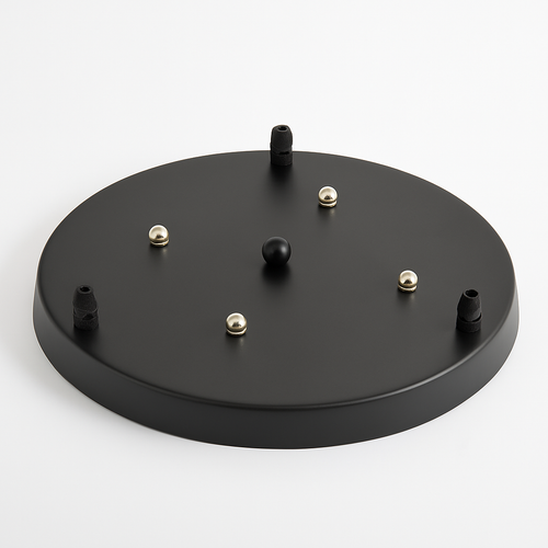 Support socle rond suspension jusqu'à 5 trous (noir ou blanc) - vue 5 sur 9