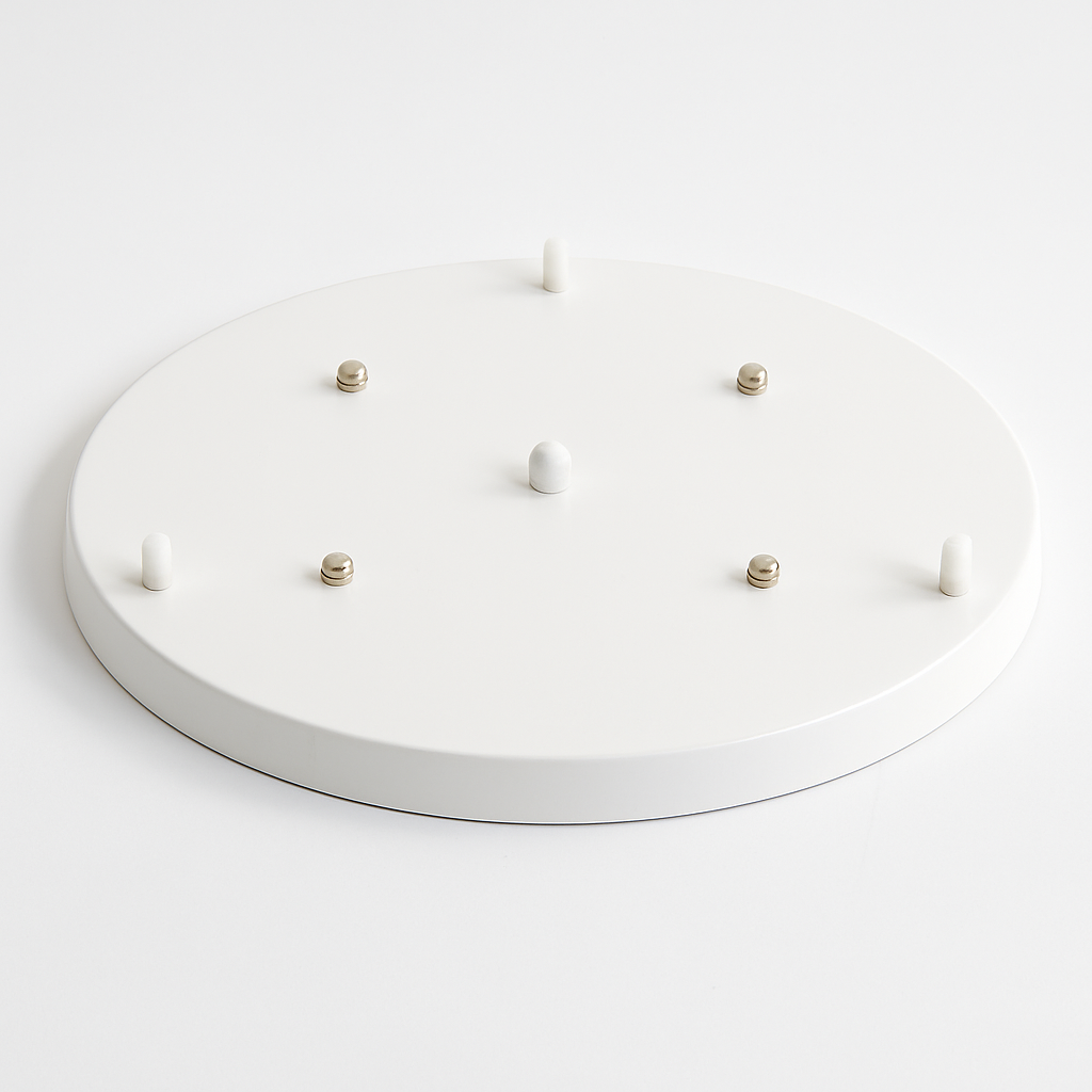 Support socle rond suspension jusqu'à 5 trous (noir ou blanc) - vue 6 sur 9