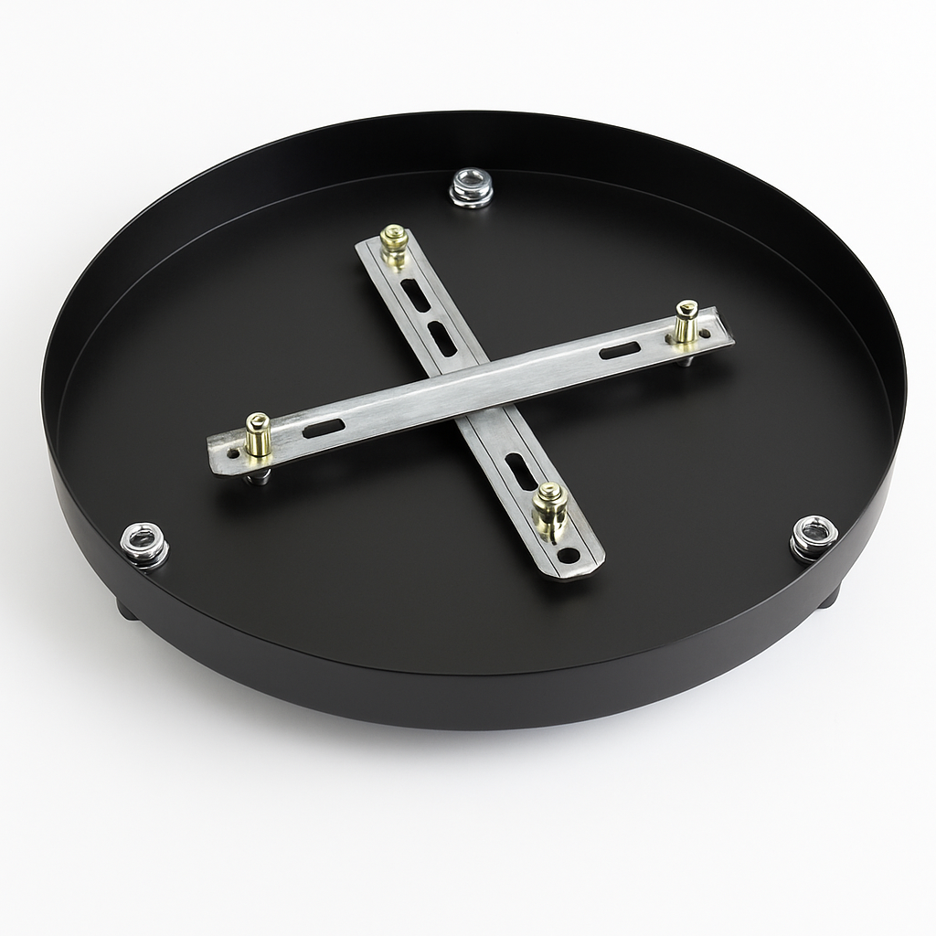 Support socle rond suspension jusqu'à 5 trous (noir ou blanc) - vue 7 sur 9
