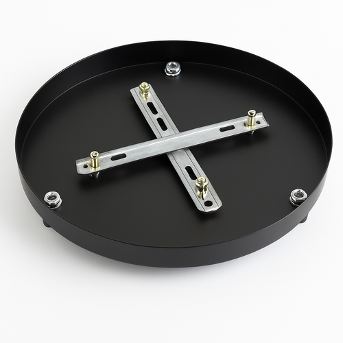 Support socle rond suspension jusqu'à 5 trous (noir ou blanc) - vue 7 sur 9