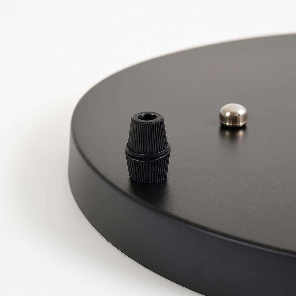 Support socle rond suspension jusqu'à 5 trous (noir ou blanc) - vue 8 sur 9