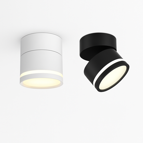 Surface mounted LED ceiling light tube light 7W 9W 12W 15W rotatable adjustable angle LED spotlight, indoor lighting AC220V 110V - vue 2 sur 8