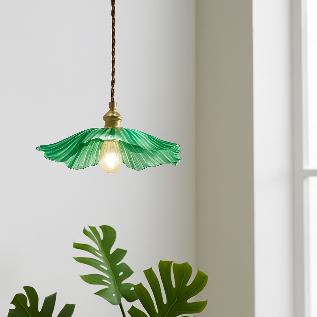 suspension américaine fleur verre pour décoration intérieure - vue 3 sur 12