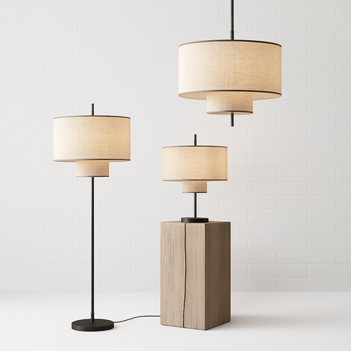 suspension artistique en tissu design fait main éclairage moderne - vue 3 sur 9