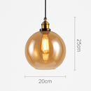 Suspension avec abat-jour en verre Loft