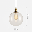 Suspension avec abat-jour en verre Loft