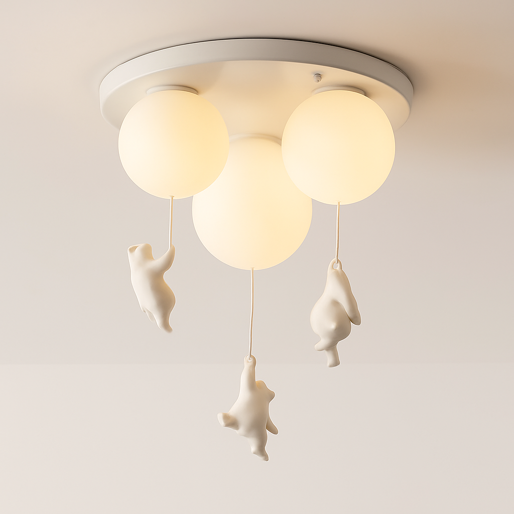 Suspension avec boule en verre et ours suspendu - vue 26 sur 26