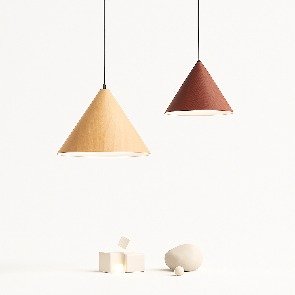 Suspension bois grain simple moderne jap vintage bar - vue 3 sur 8