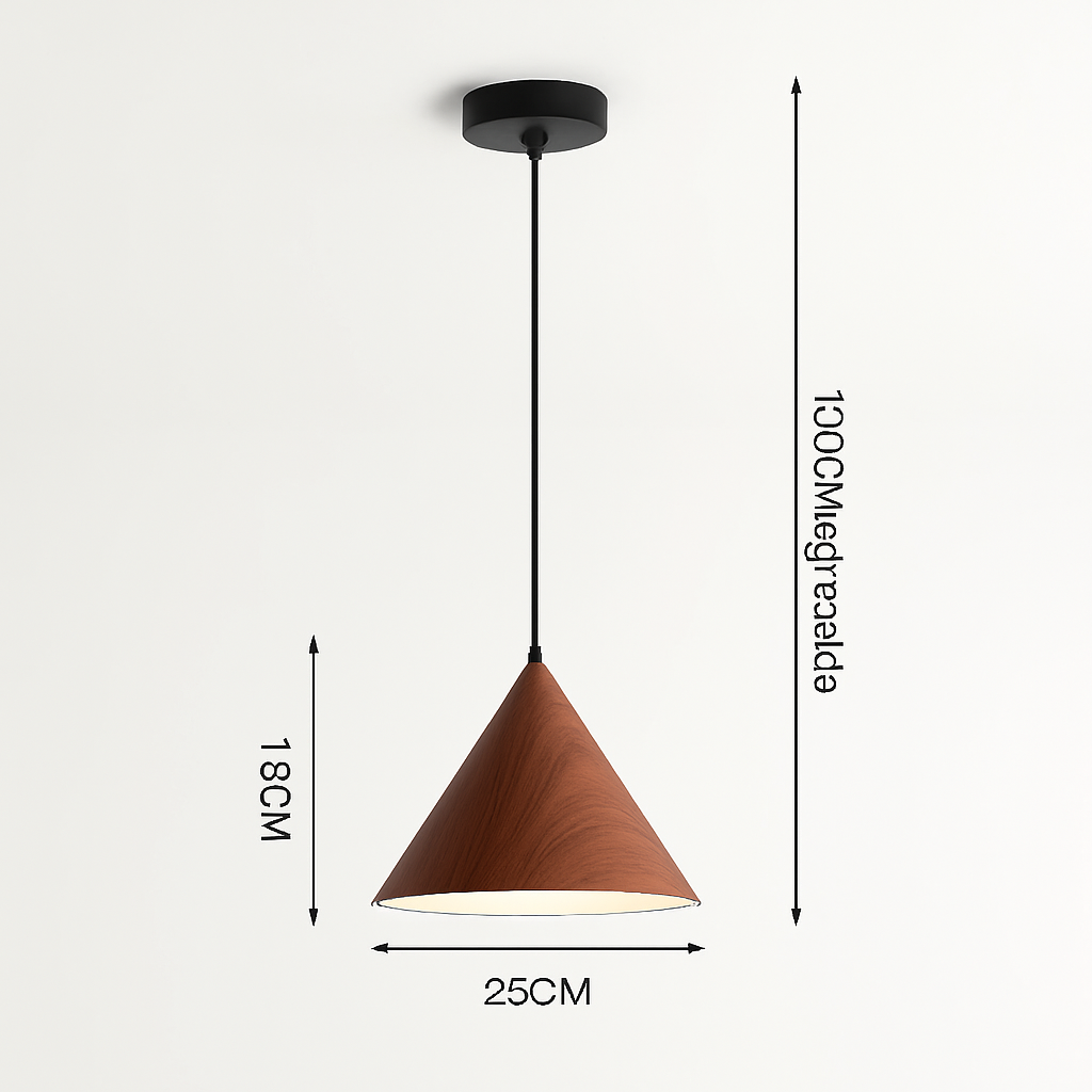 Suspension bois grain simple moderne jap vintage bar - vue 8 sur 8