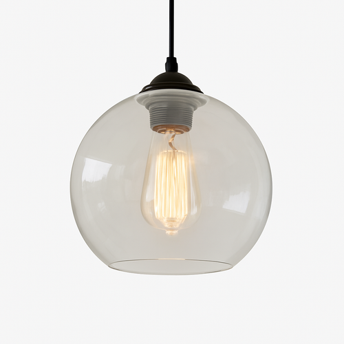 Suspension boule en verre moderne Clear - vue 2 sur 7