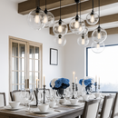 Suspension boule en verre moderne Clear