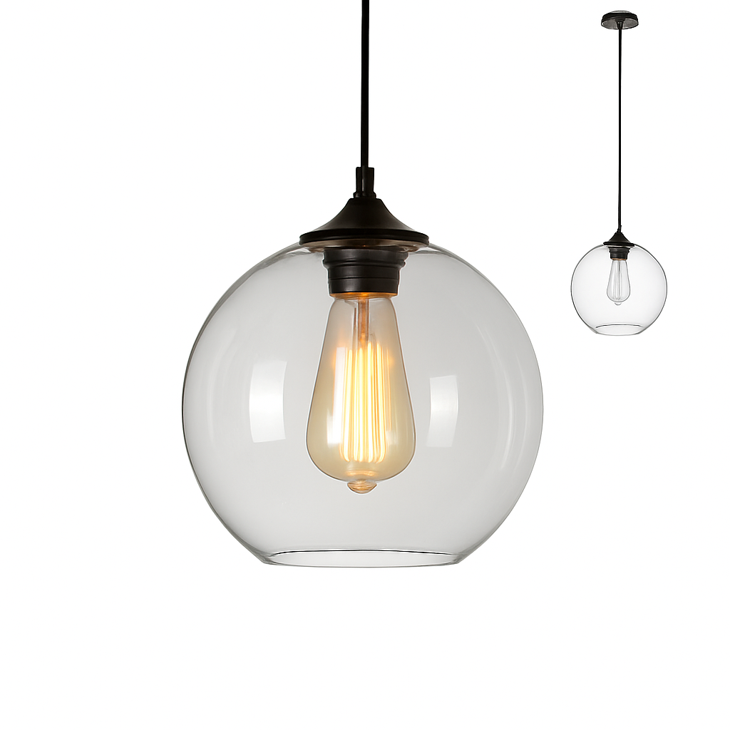 Suspension boule en verre moderne Clear - vue 4 sur 7