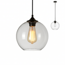 Suspension boule en verre moderne Clear