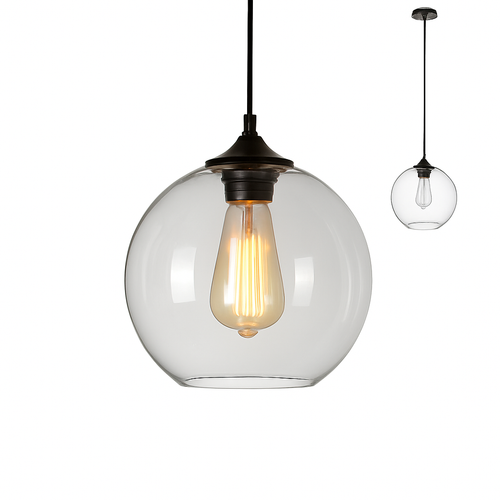 Suspension boule en verre moderne Clear - vue 5 sur 7