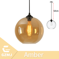 Suspension boule en verre moderne Clear