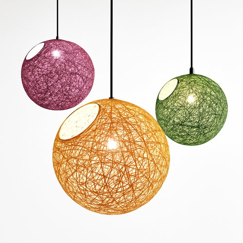 Suspension boule papier Wicker - vue 3 sur 15