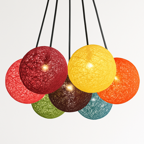 Suspension boule papier Wicker - vue 4 sur 15