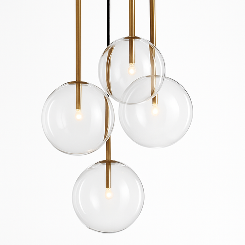 Suspension boule verre design nordique moderne décoratif loft LED - vue 2 sur 13