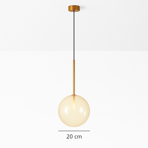 Suspension boule verre design nordique moderne décoratif loft LED - vue 11 sur 13
