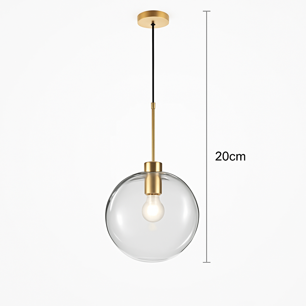 Suspension boules en verre et tige - vue 12 sur 22