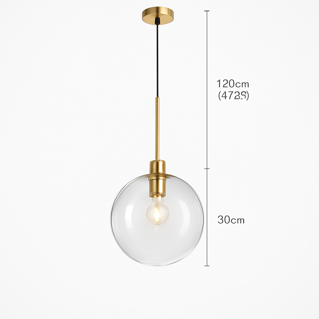 Suspension boules en verre et tige - vue 14 sur 22