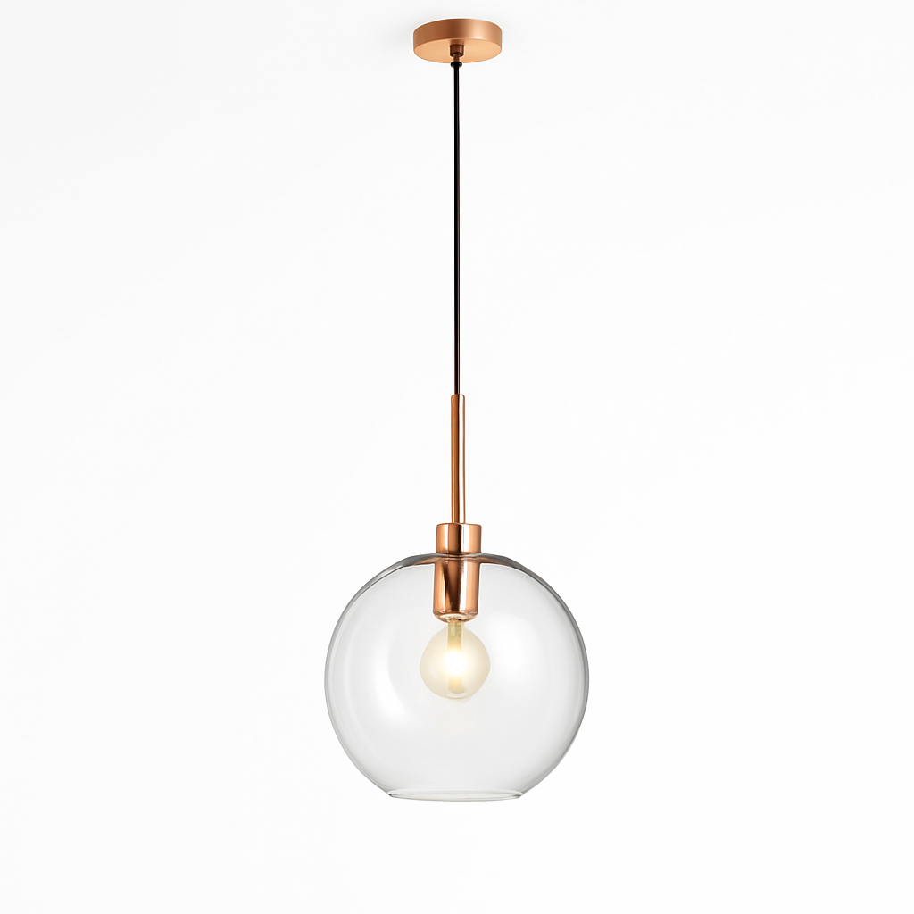 Suspension boules en verre et tige