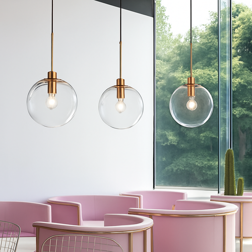 Suspension boules en verre et tige - vue 4 sur 22