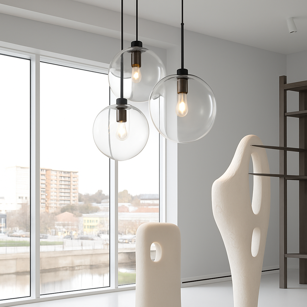 Suspension boules en verre et tige - vue 4 sur 22