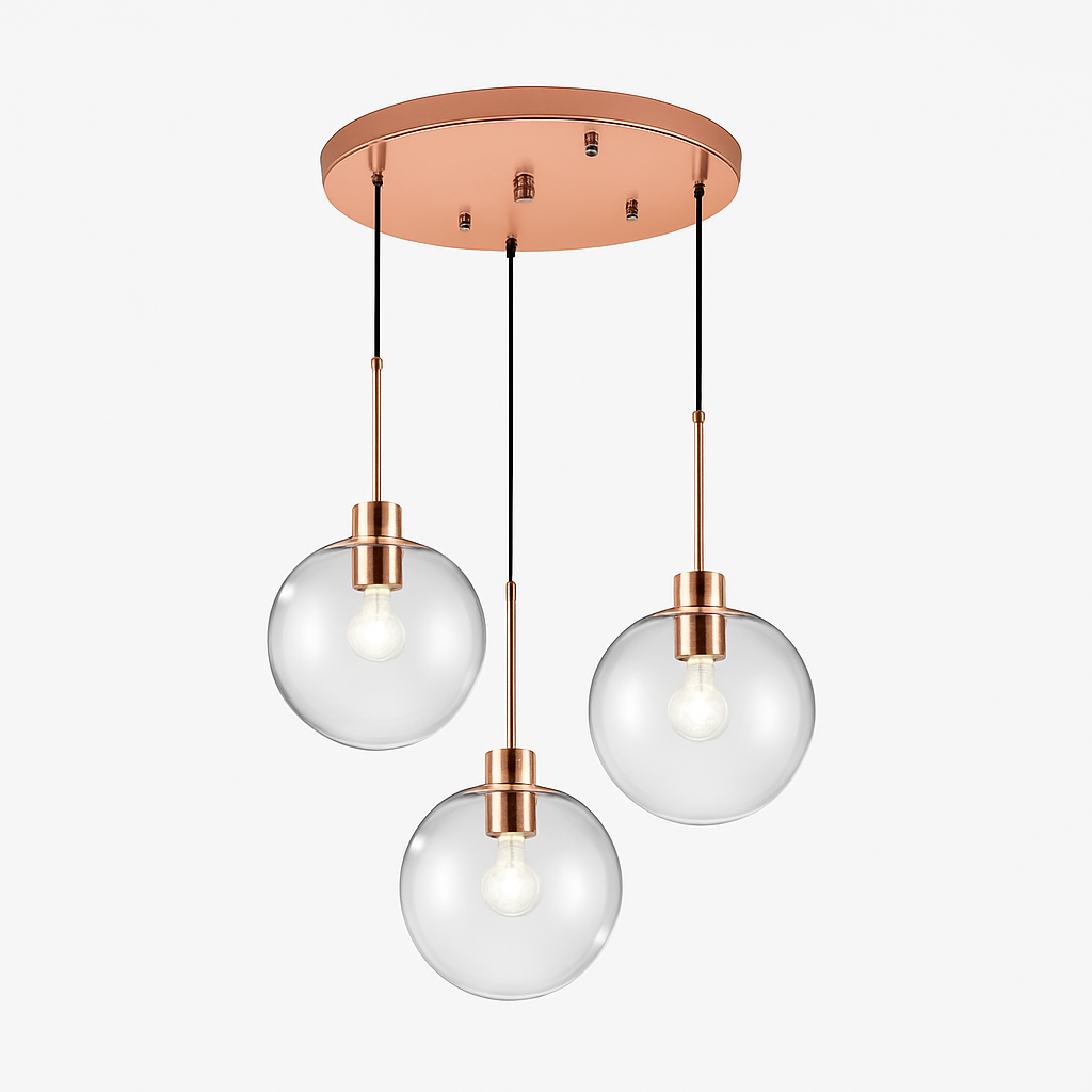 Suspension boules en verre et tige - vue 5 sur 22
